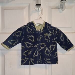 Carter's Just One Year Dinosaur Print Grrr Zip Up Hooded Jacket NB